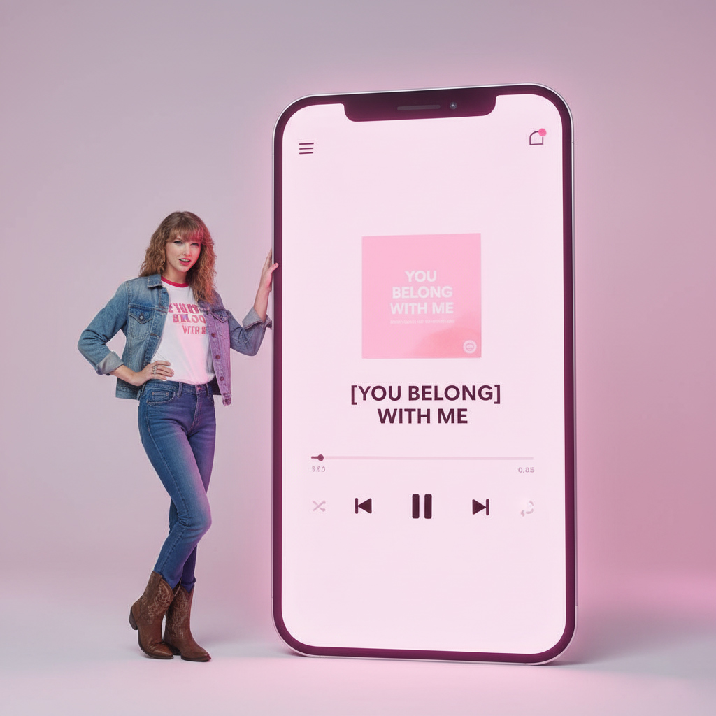 Artist portrait with Spotify phone mockup